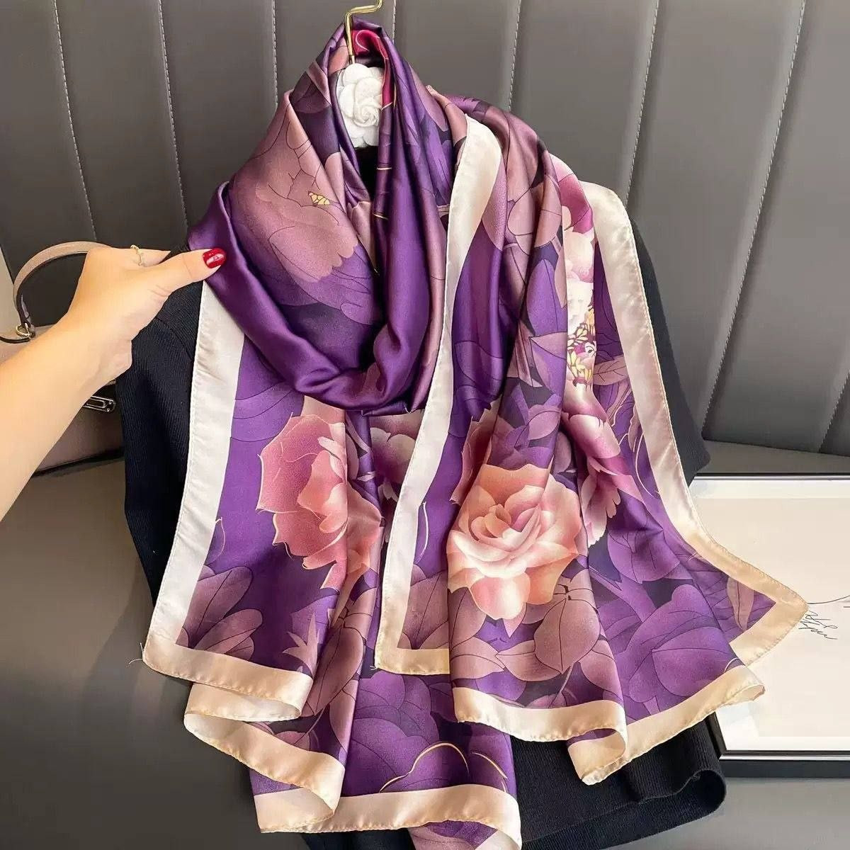 Premium Class Designer Silk Scarf & Hijab Collection ?