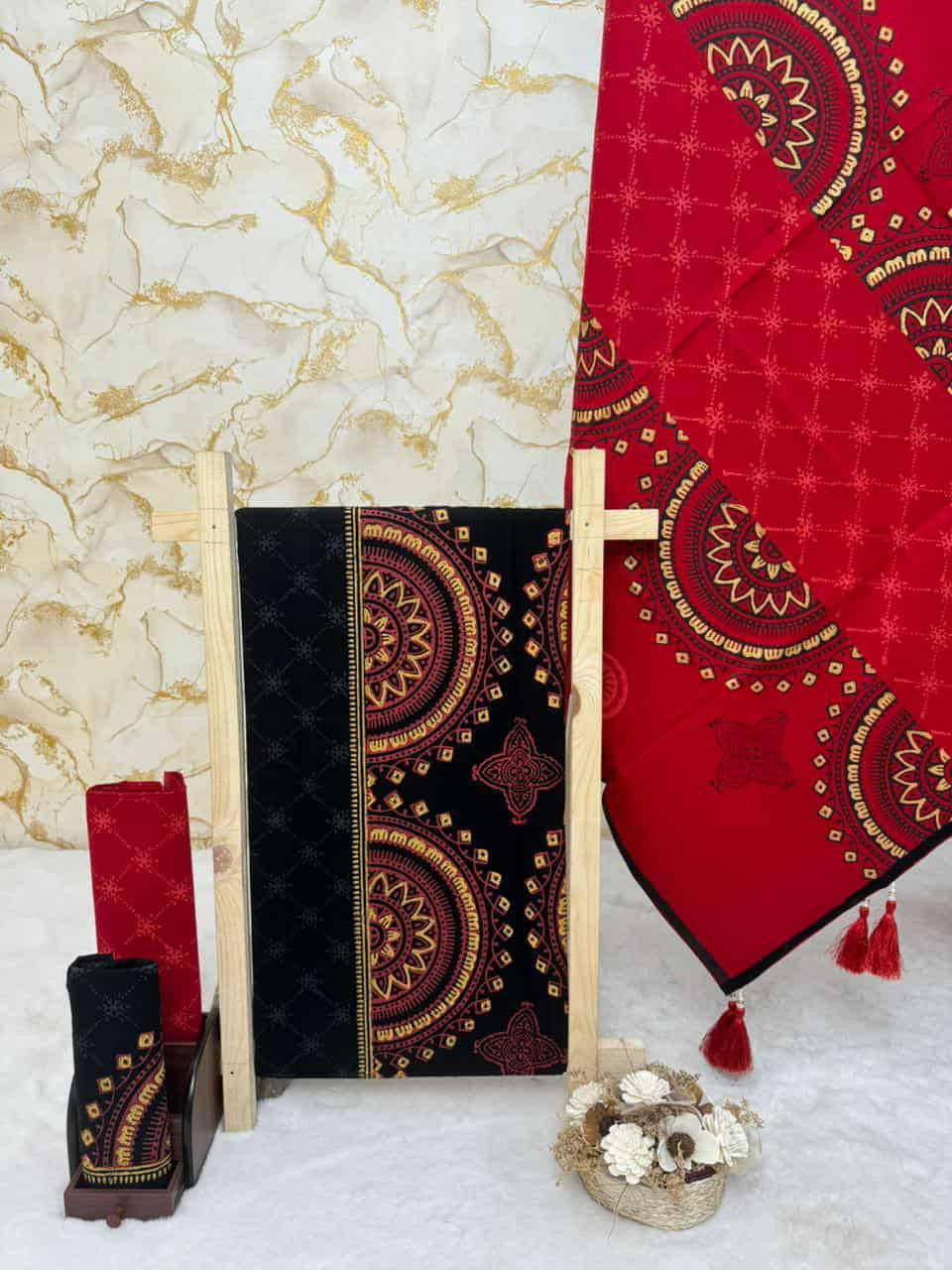 Product Title: ​English: Arka Century Voile Tassel Block Print Unstitched Three-Piece ​বাংলা: অর্ক সেঞ্চুরি ভয়েল টার্সেল ব্লক থ্রি-পিস (১০০% কালার গ্যারান্টি) ​? অর্ক সেঞ্চুরি ভয়েল ব্লক থ্রি-পিস – আরা
